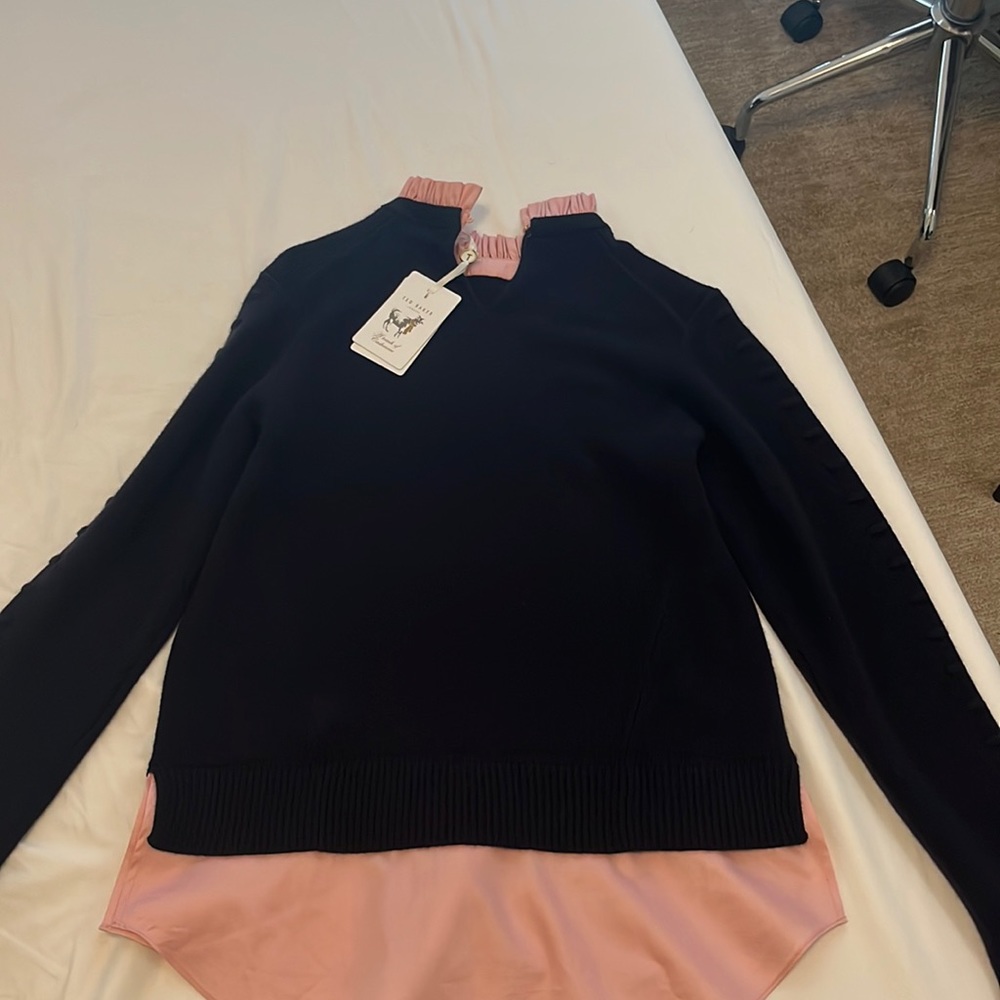 Ted Baker Bobble Sleeve Mockable Jumper NWT